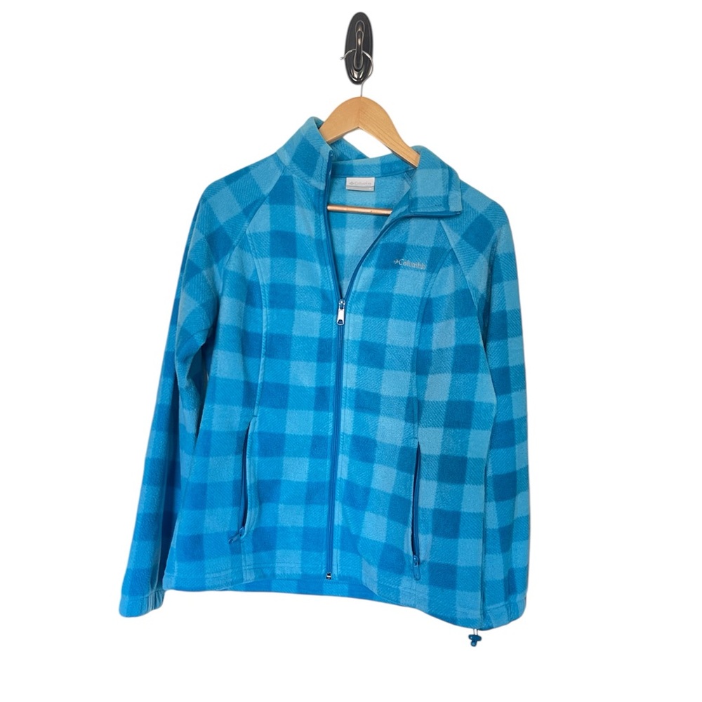 Columbia Checkered Blue Fleece Size M